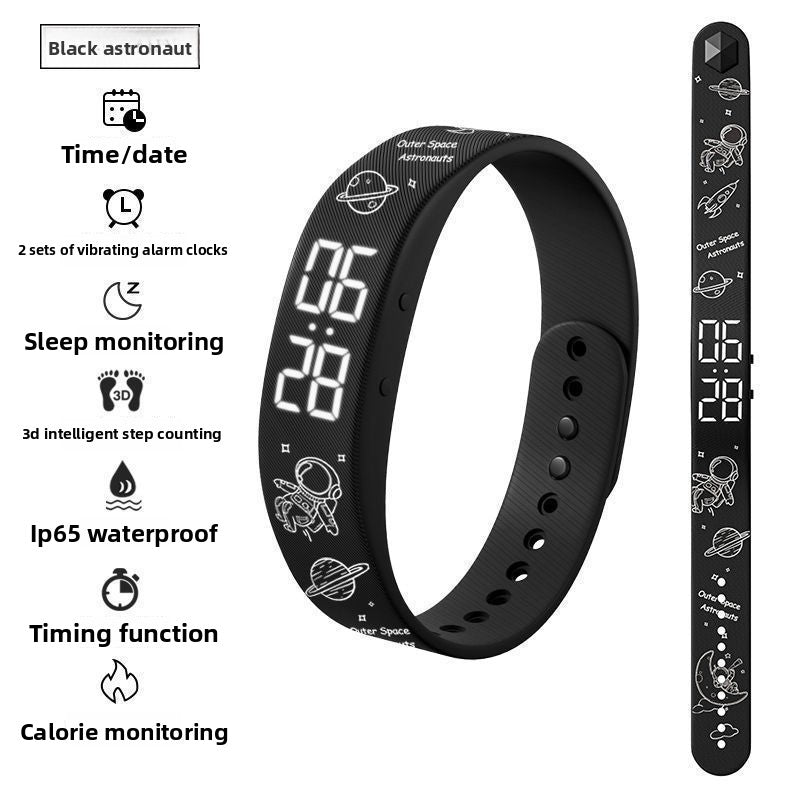 Multifunctional Digital Alarm Watch with Step Counter